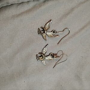 Real Silver Bird Earrings